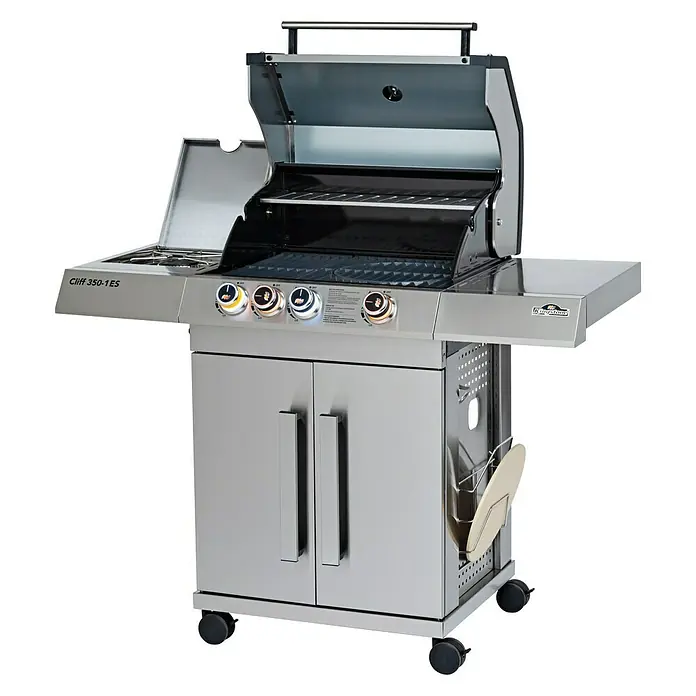 Kingstone KMS Gasgrill Cliff 350-I ES - Anzahl Brenner: 3, Hauptgrillfläche: 59 x 45 cm, 13,5 kW - Vorderansicht