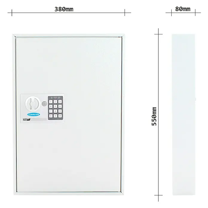 Rottner Schlüsselkasten S 50 - Geeignet für: 50 Schlüssel, L x B x H: 8 x 38 x 55 cm, Elektronisches Zahlenschloss