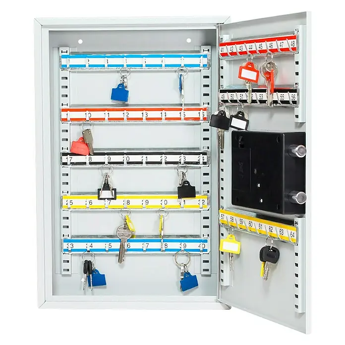 Rottner Schlüsselkasten S 64 - Geeignet für: 64 Schlüssel, L x B x H: 8 x 30 x 45 cm, Elektronisches Zahlenschloss