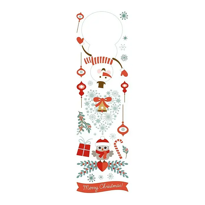 Vinilos para ventanas Muñeco de nieve - Multicolor, 22 x 67 cm