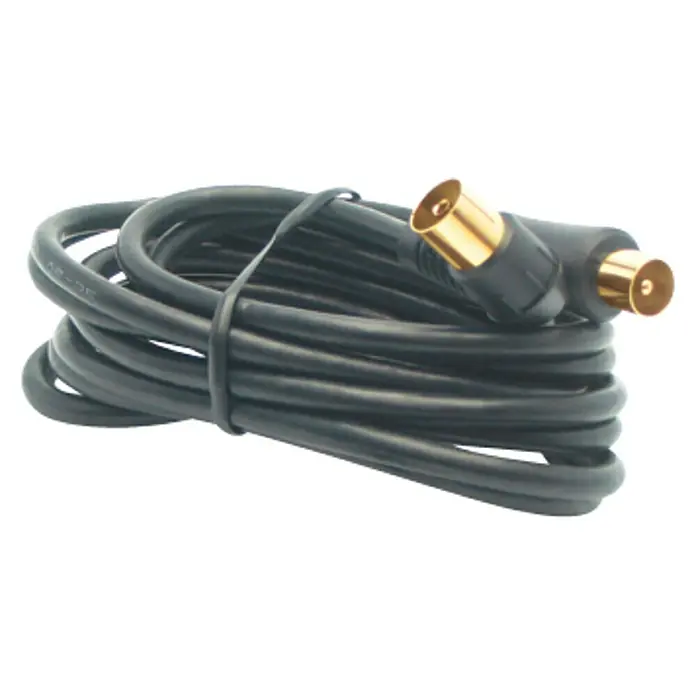Metronic Cable de conexión de antena M-H - Negro, Macho - Hembra
