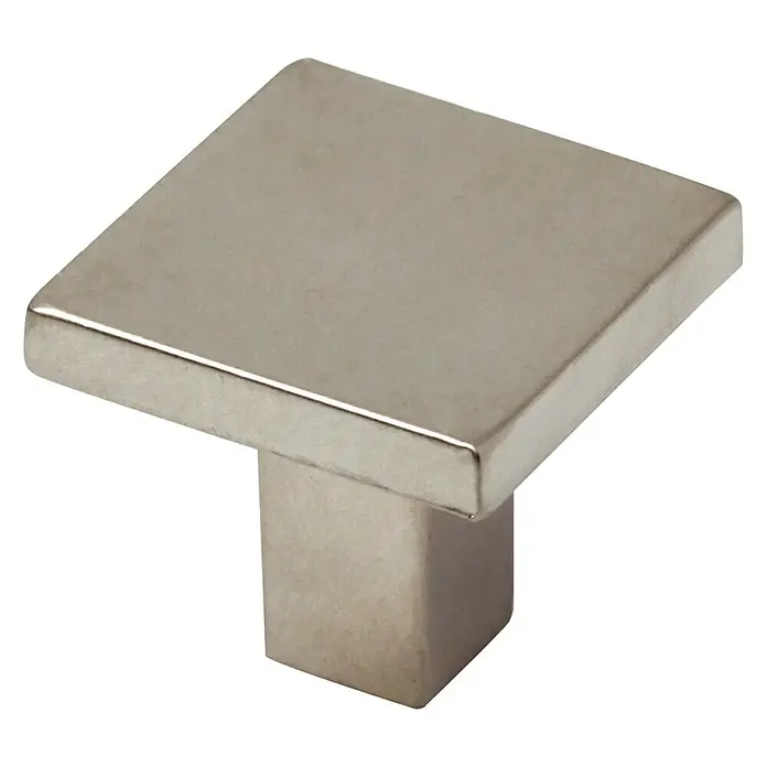Rei Set de pomos para muebles Cromo mate - 4 pzs., Ø x Al: 29 x 29 mm, Aluminio