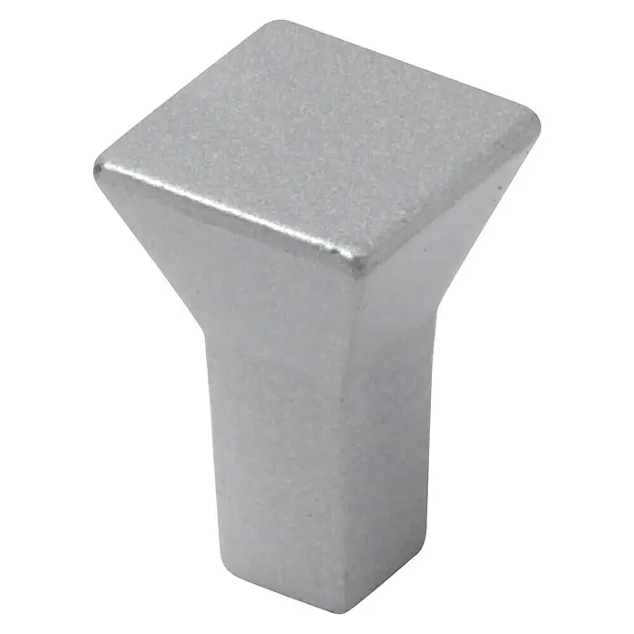Rei Set de pomos para muebles - 4 pzs., Ø x Al: 15 x 15 mm, Aluminio