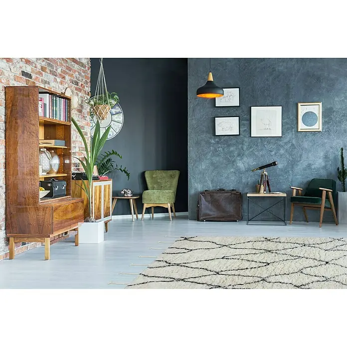 Kayoom Langflorteppich Casablanca 120 - Natur/Elfenbein, 230 x 160 cm - Stimmungsaufnahme