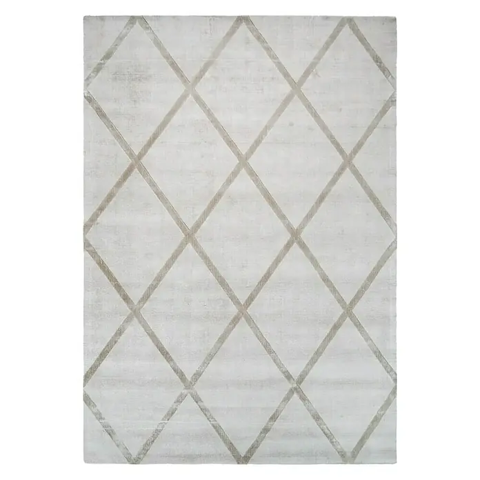 Kayoom Kurzflorteppich Luxury 210 - Elfenbein/Taupe, 290 x 200 cm, 100 % Viskose - Ansicht von oben