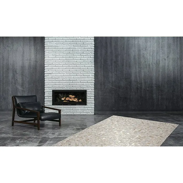 Kayoom Echtlederteppich Rocket I - Elfenbein/Gold, 150 x 80 cm, 100 % Leder - Stimmungsaufnahme