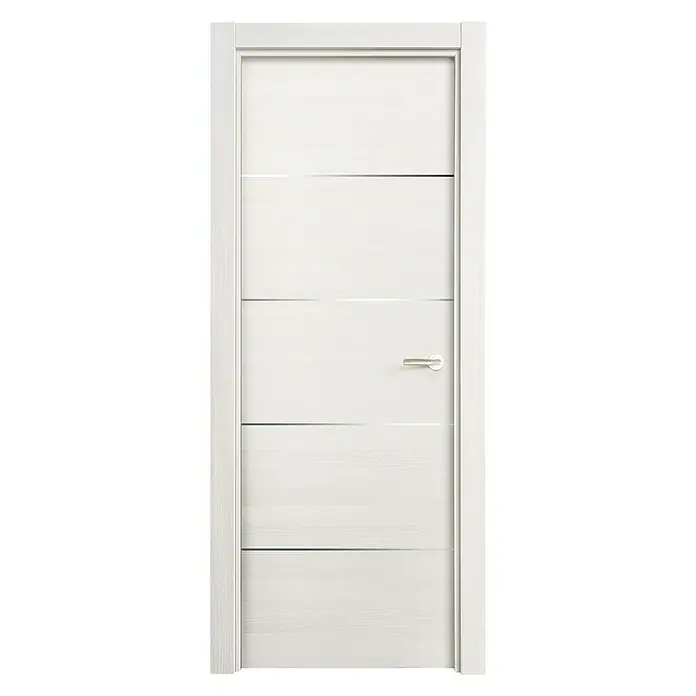 Puerta interior Fresno Eslovenia 400AL - 82,5 x 203 cm, Izquierda, Blanco, Macizo