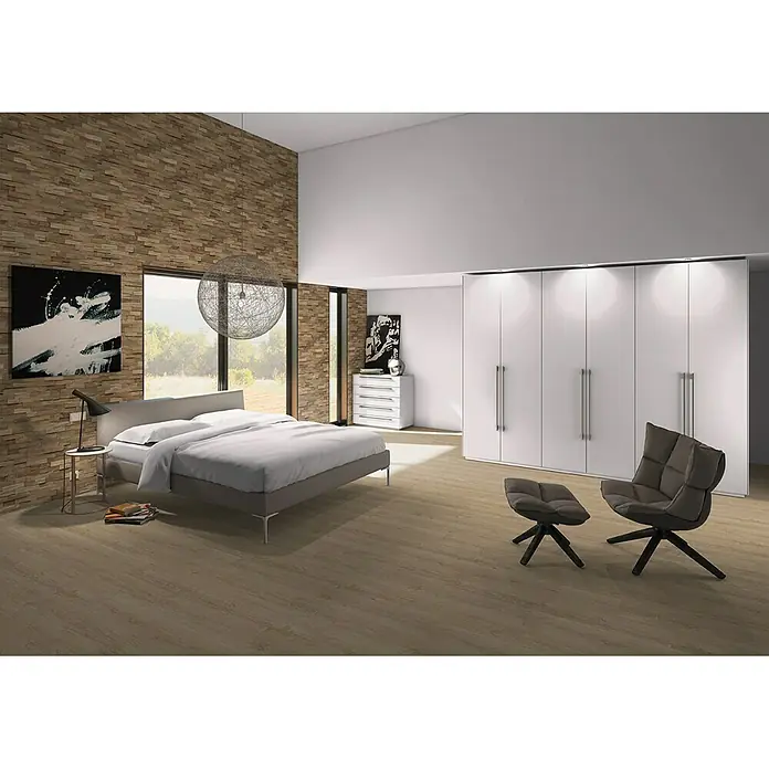 Indo Holzpaneel Indo 3D Wall Nature - Teak, 500 x 200 x 10 mm, 10 Paneele - Stimmungsaufnahme