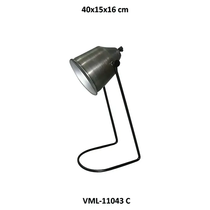 LeuchtenDirekt Samia Tischleuchte - 25 W, L x B x H: 23 x 15 x 43,5 cm, Eisen, E27 - Vorderansicht