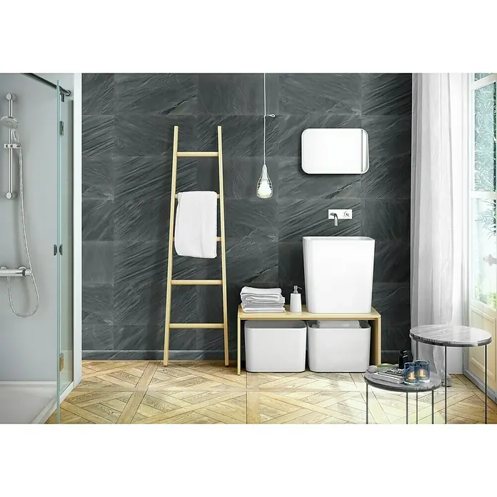 Bariperfil Aqua Revestimiento de pared Pizarra - 60 x 30 cm, Gris hormigón