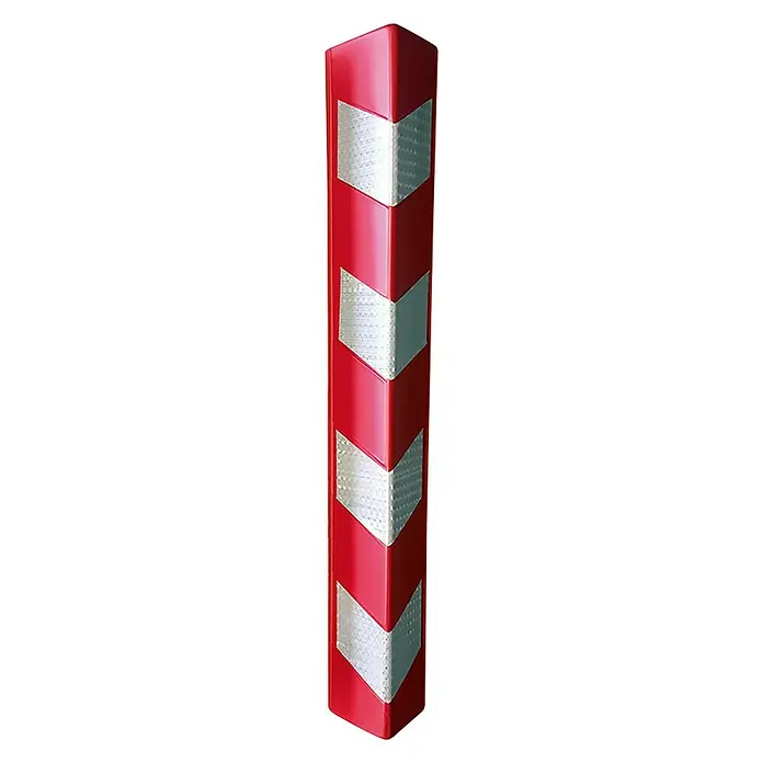 Banda de gomaespuma para esquinas - L x An: 80 x 10 cm, Rojo/Blanco