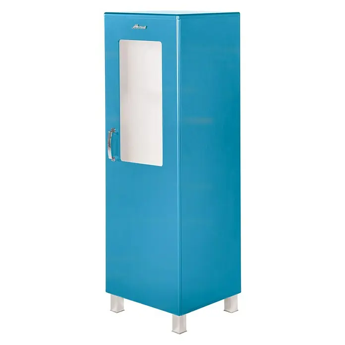 Phönix Miami Vitrine - L x B x H: 48,5 x 43 x 149 cm, Blau - Vorderansicht