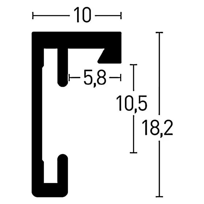 Nielsen Bilderrahmen C2 - Silber, 80 x 60 cm, Aluminium - Skizze