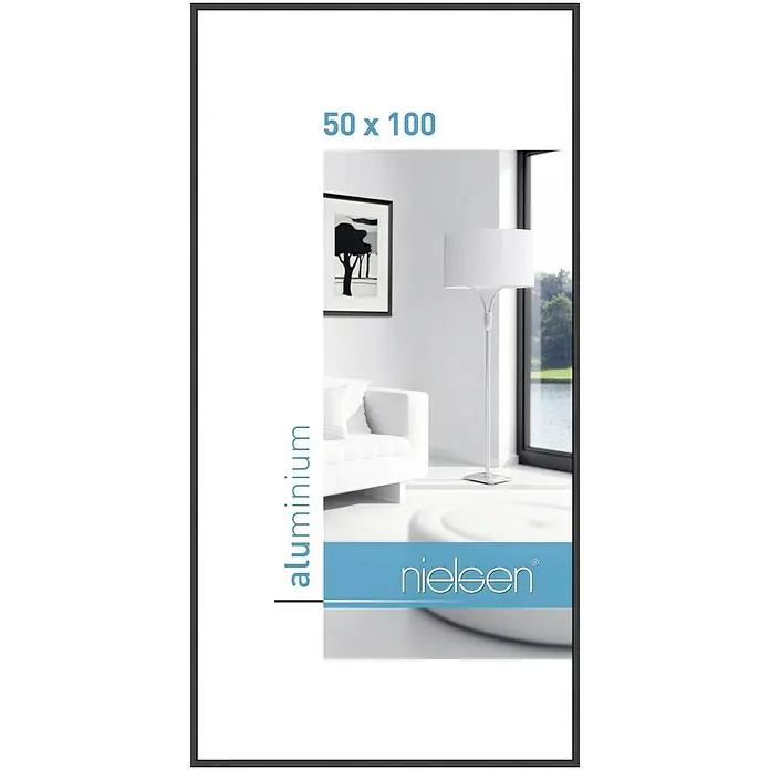 Nielsen Bilderrahmen Classic - Schwarz, 50 x 100 cm, Aluminium - Vorderansicht