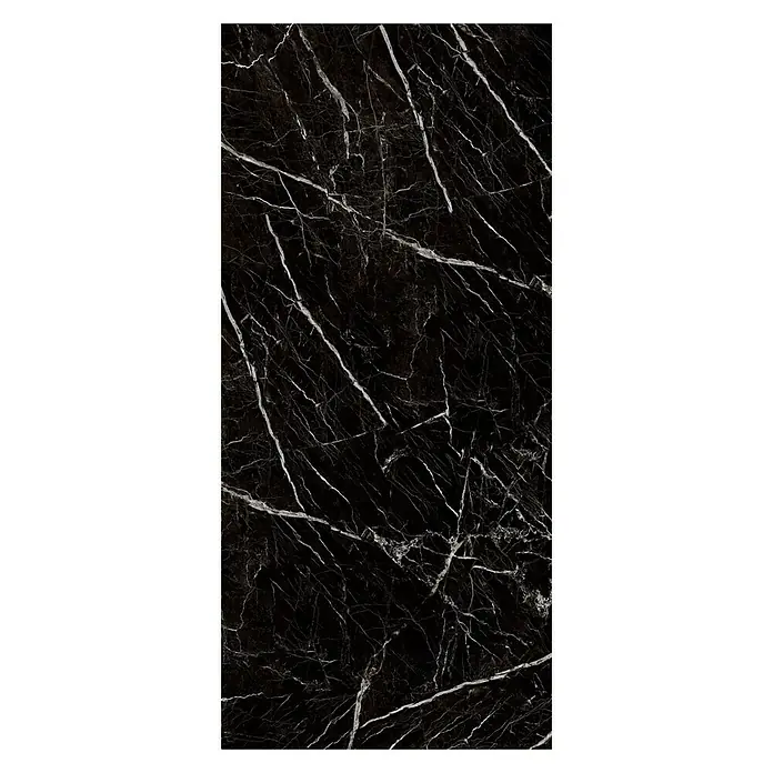 Bariperfil Revestimiento de pared Metal Black Marble - 2,58 x 1,2 m, Negro, Liso