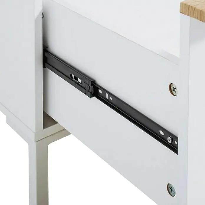 Phönix Beijing Sideboard - L x B x H: 40 x 150 x 79,2 cm, Weiß, Anzahl Schubladen: 2 Stk., Anzahl Türen: 1 Stk. - Detailaufnahme