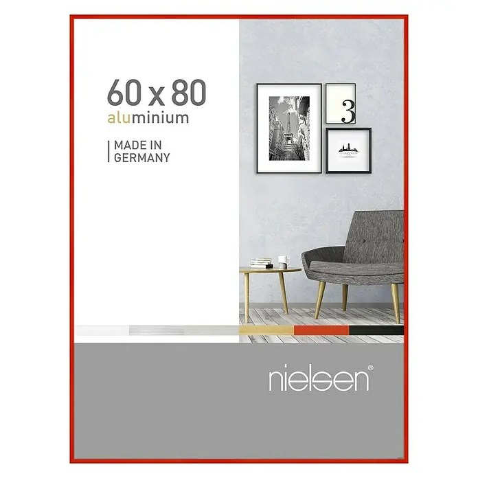 Nielsen Bilderrahmen Pixel - Tornadorot, 60 x 80 cm, Aluminium - Vorderansicht