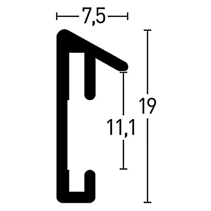 Nielsen Bilderrahmen Pixel - Weiß, 24 x 30 cm, Aluminium - Skizze