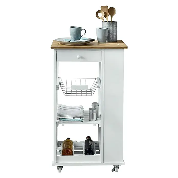 Phönix Servierwagen Nizza - L x B x H: 37 x 50 x 86 cm, Weiß - Anwendungsbeispiel