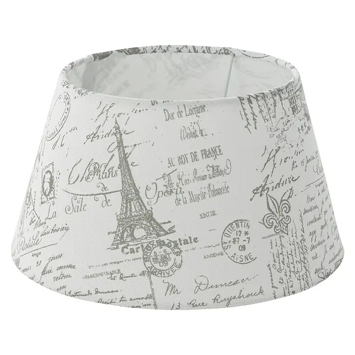 Eglo Lampenschirm 1+1 Vintage - Ø x H: 25 x 14 cm, Grau, Textil