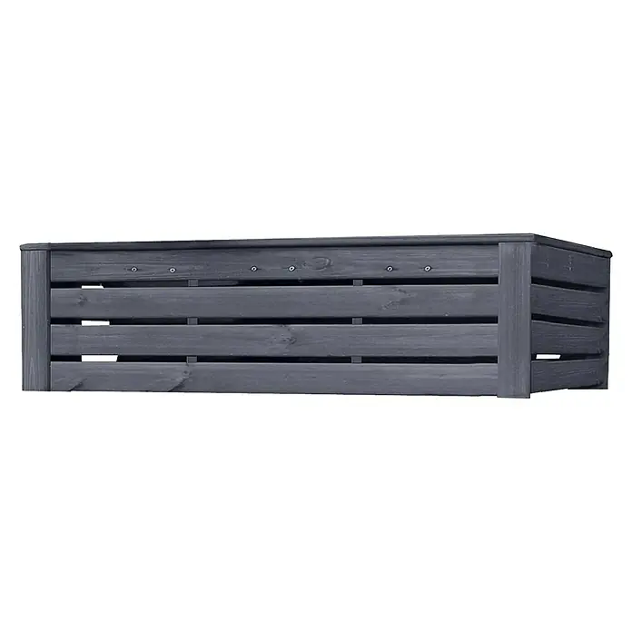 Werth Holz Pflanzkasten Quartett - Außenmaß (L x B x H): 137 x 34 x 33 cm, Holz, Grau