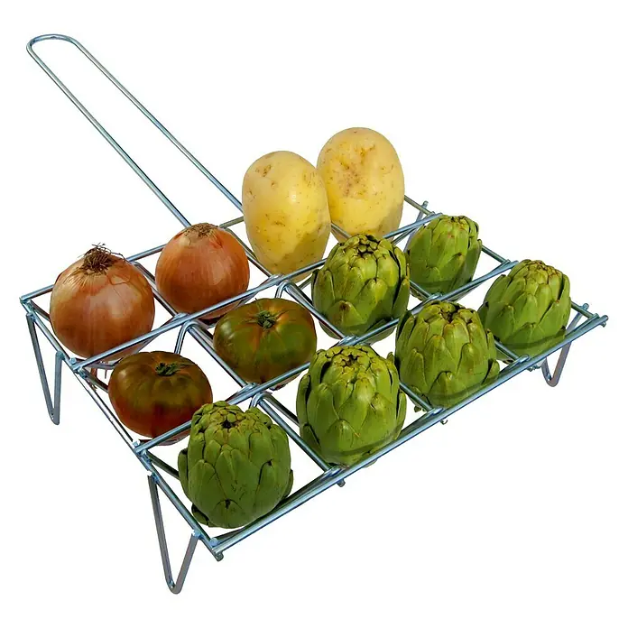 Parrilla alcachofera - L x An: 55 x 27 cm, Plateado