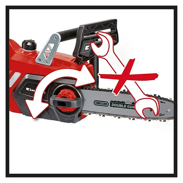 Einhell Power X-Change Akumulatorska lančana pila GE-LC 18 Li Kit - 18 V, Litij-ionska, 3 Ah, 1 baterija, Dužina mača: 25 cm - Detaljan prikaz
