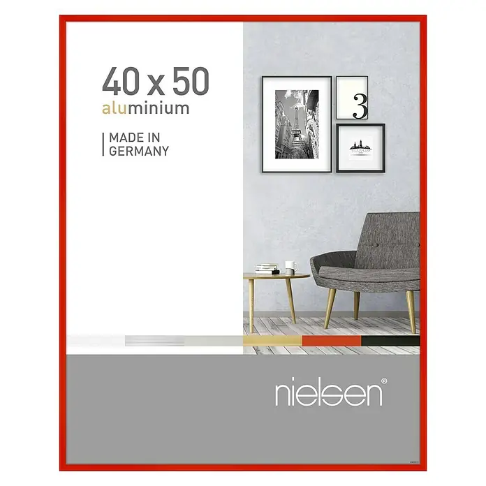 Nielsen Bilderrahmen Pixel - Tornadorot, 40 x 50 cm, Aluminium - Vorderansicht