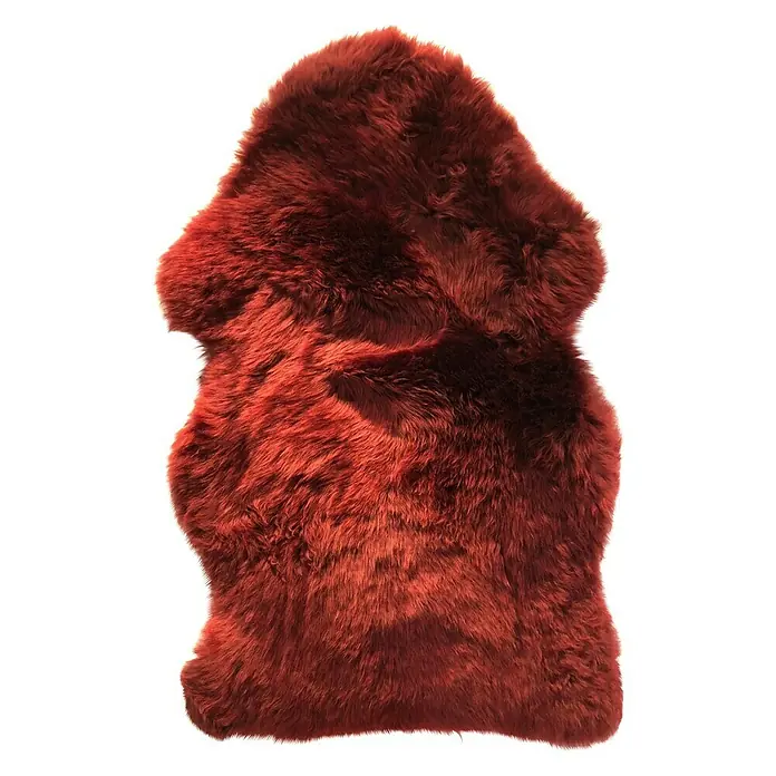 Deko-Lammfell - Bordeaux, Länge: 90 cm - Ansicht von oben
