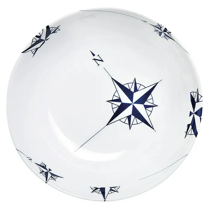 Marine Business Northwind Plato postre - 6 uds., Plástico, Blanco, Azul