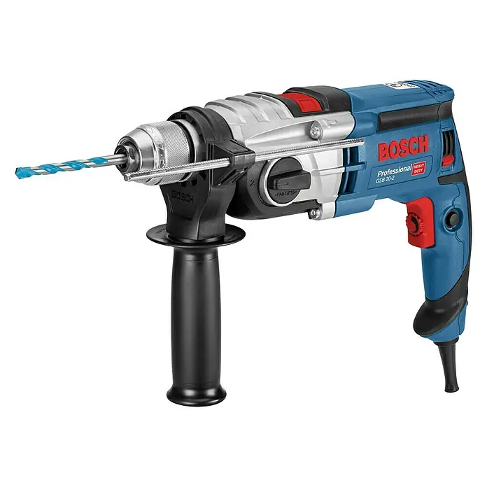 Bosch Taladro percutor GSB 20-2 - 850 W, Número de revoluciones de marcha en vacío: 0 r.p.m. - 3.000 r.p.m. - Vista frontal