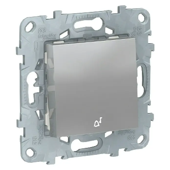 Schneider Electric New Unica Pulsador de timbre - Plástico, Aluminio