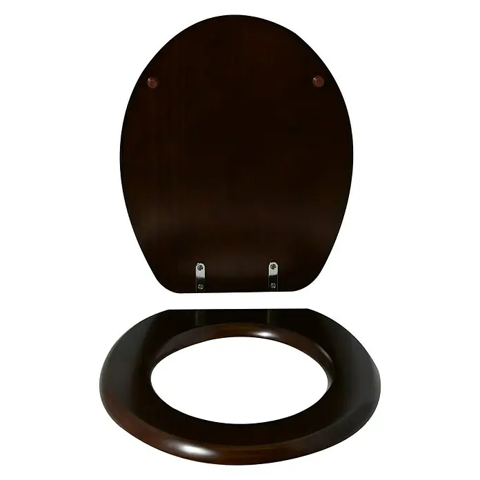 MSV Tapa de WC - Con caída amortiguada, Madera, Wengué