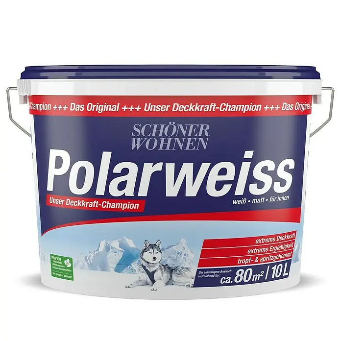 SCHÖNER WOHNEN-Farbe Muurverf Polar Wit - Polar Wit, 10 l