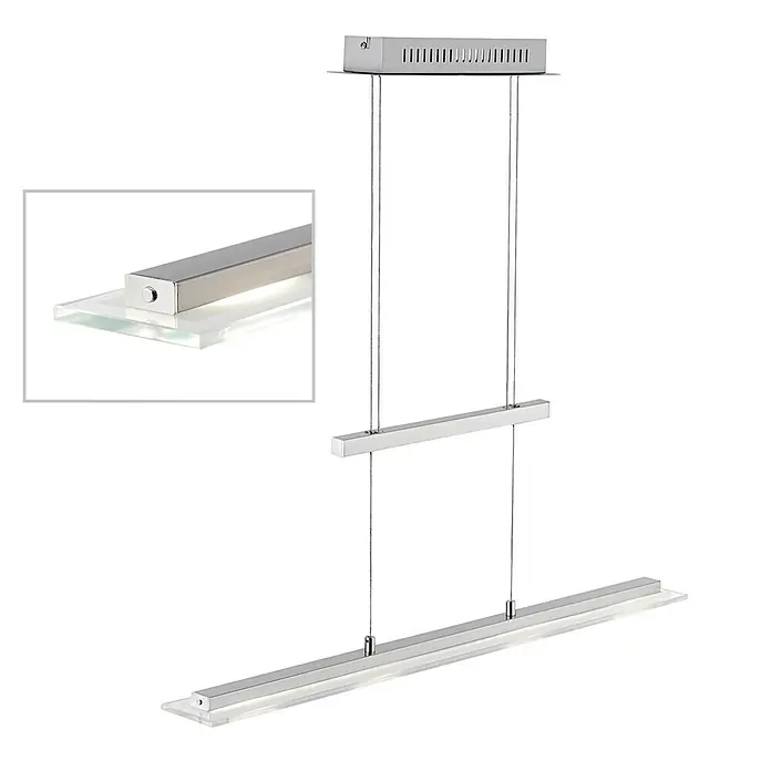 Honsel Leuchten LED-Pendelleuchte Tenso TW - Höhe: 150 cm - Vorderansicht