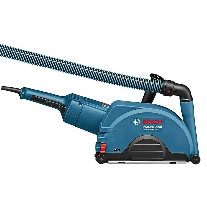 Bosch Professional Dispositivo de aspiración GDE 230 FC-S - Específico para: Amoladora angular Bosch serie GWS con Ø 230 mm - Vista de perfil izquierdo