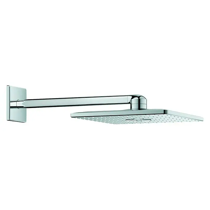 Grohe Kopfbrausen-Set Rainshower Smartactive 310 Cube - 31 x 31 cm, 25 l/min bei 3 bar, Wandmontage, Chrom - Rechte Seitenansicht