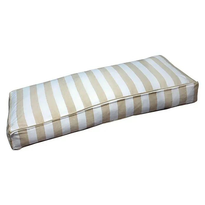 Cojín para asiento desenfundable - 80 x 60 x 10 cm, Beige, 100% algodón