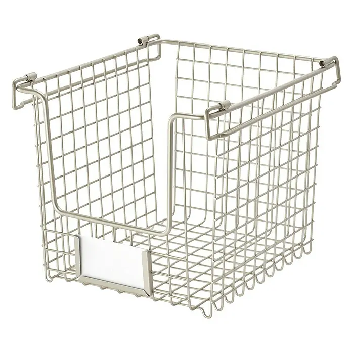 Cesto de alambre Classico apilable - L x An x Al: 25,4 x 20,3 x 19,7 cm, Acero inoxidable