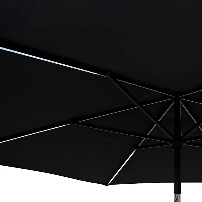 Doppler Active LED-Sonnenschirm Auto Tilt - Anthrazit, Durchmesser: 300 cm - Detailaufnahme
