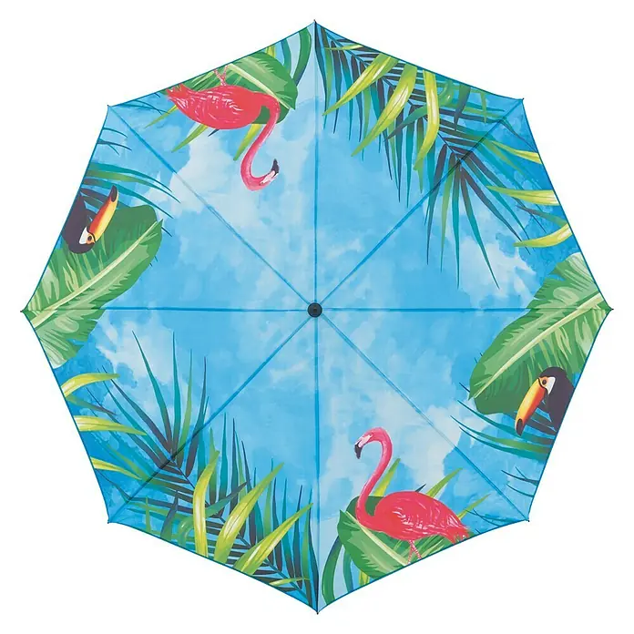 Doppler Sonnenschirm Basic - Flamingo Design, Durchmesser: 200 cm