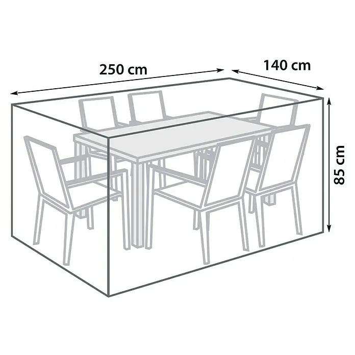 Sunfun Sitzgruppen-Schutzhülle - Mittel, L x B: 250 x 140 cm, Polyester