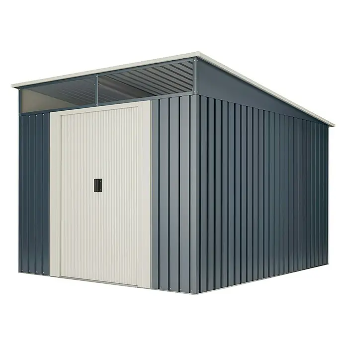 Hoggar Caseta para jardín Slevik - Antracita, Beige, 238 x 279 x 203 cm, Acero