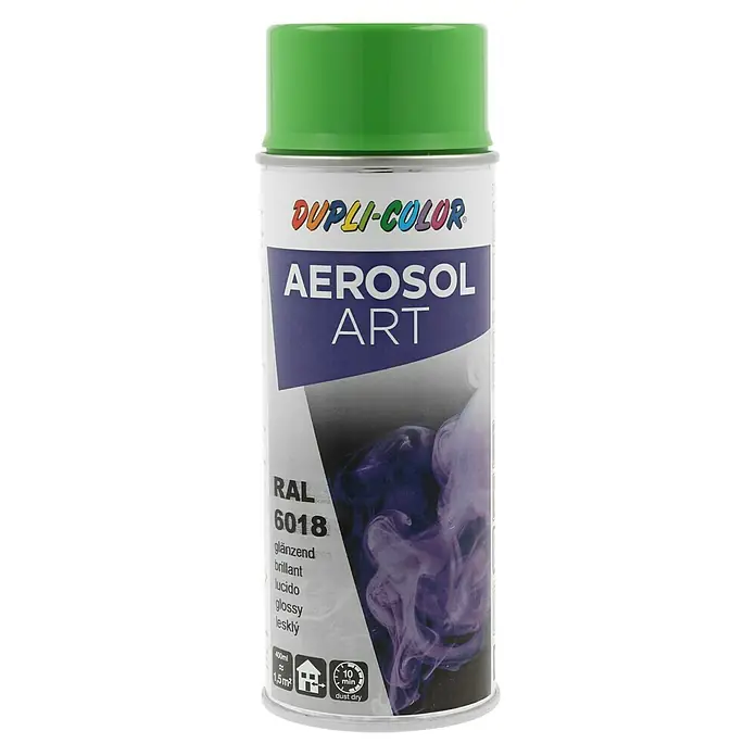 Dupli-Color Aerosol Art Sprühlack RAL 6018 - Gelbgrün, 400 ml, Glänzend - Vorderansicht