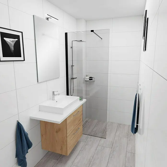 Camargue Espacio Kupaonski ormarić za nasadni umivaonik - 60 x 46 x 60 cm, 2 ladice, Doce - Živopisni prikaz