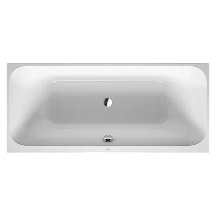 Duravit Happy D.2 Badewanne - 180 x 80 cm, Rechteck, Sanitäracryl, Weiß - Vorderansicht