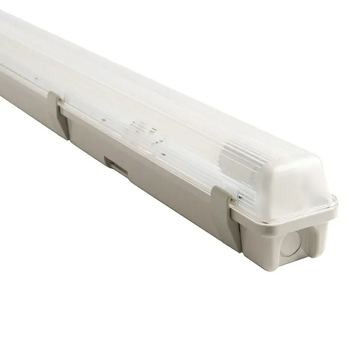 Luceco Regleta estanca LED Eco Climate T8 - 18 W, 126,1 cm, Color de luz: Blanco neutro, IP65