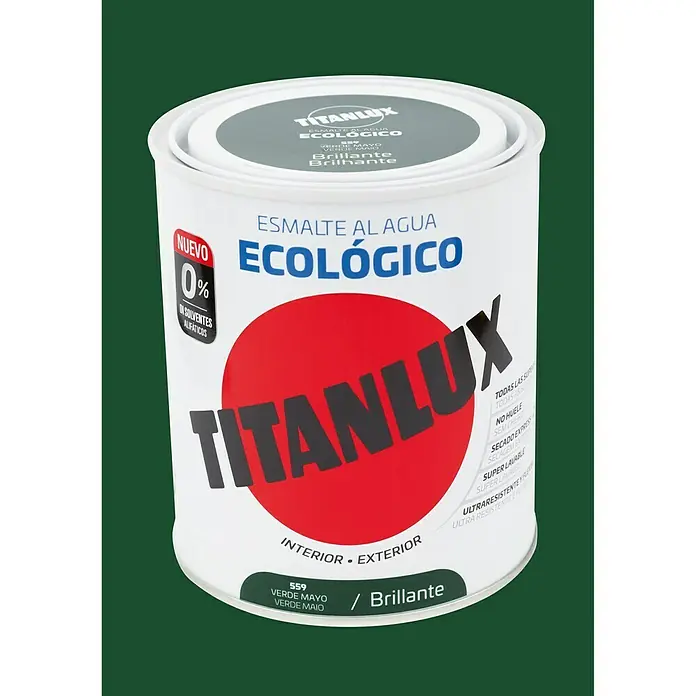 Titanlux Esmalte de color Eco - Verde mayo, 250 ml, Brillante
