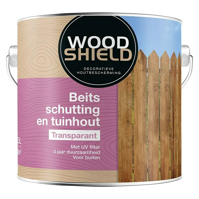 Wood Shield Houtbeits Transparant - Vochtregulerend, Transparant, 2,5 l