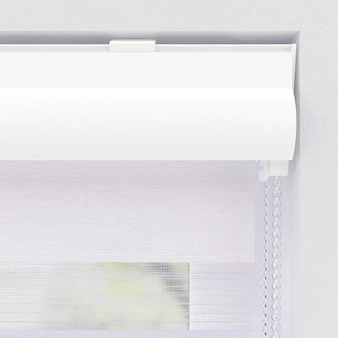 Expo Ambiente Doppelrollo mit Kassette - B x H: 100 x 175 cm, Weiß, Tageslichtdurchlässig - Detailaufnahme